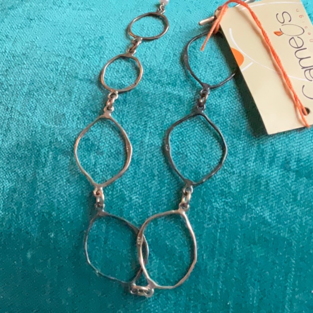 Unique adjustable 8.5” Sterling Artisan bracelet